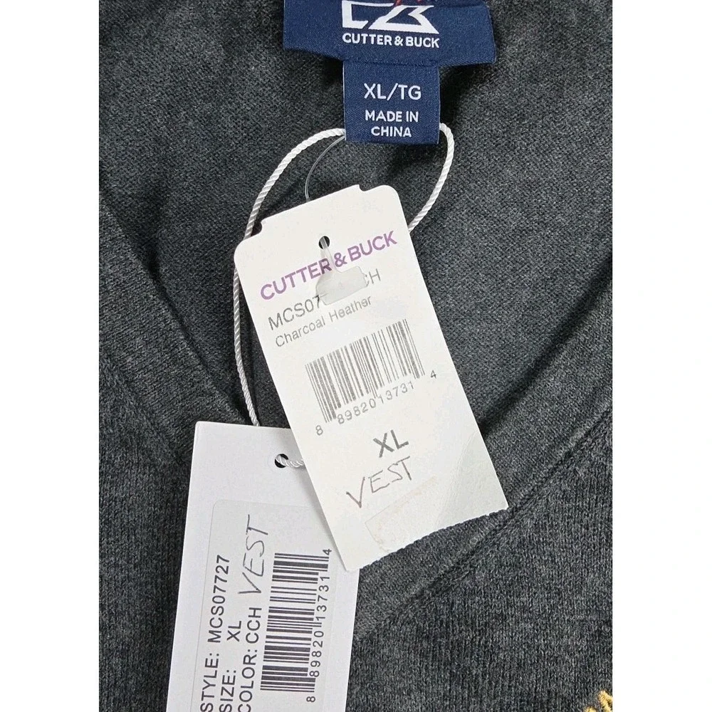 Cutter & Buck Men's Lakemont Sweater Vest XL WEST VIRGINIA‎ LOGO NWT